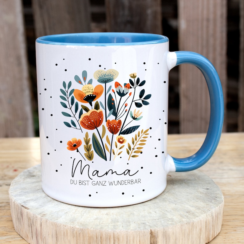 Cup coffee mug coffee cup gift Mother's Day mom flowers happy mothersday retro heart mom I love you ts2144 ts2145 image 2