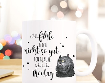 Geschenk Kaffee Tasse Katze Morgenmuffel ts471