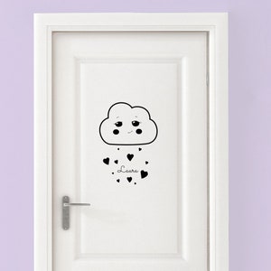 Door sticker door sign cloud with name M2021 image 3