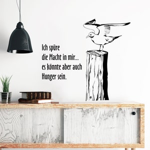 Wall sticker seagull sea maritime Baltic Sea fish M1478