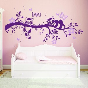 Wall sticker owls raccoons owl wall sticker M1541 image 2