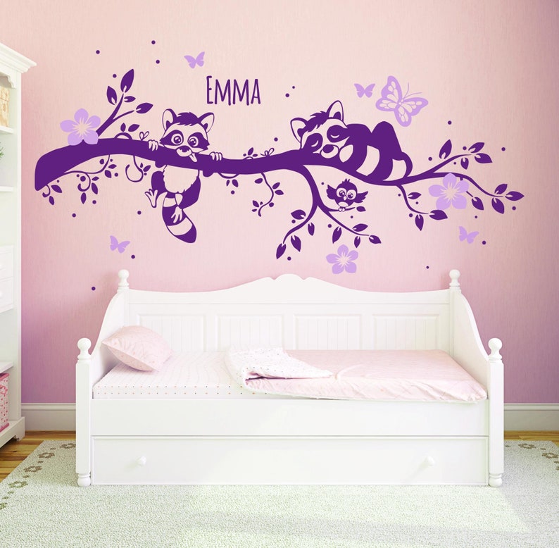 Wall sticker owls raccoons owl wall sticker M1541 image 2