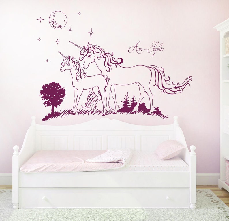 Wall tattoo unicorn unicorns stars with names 1600 image 1
