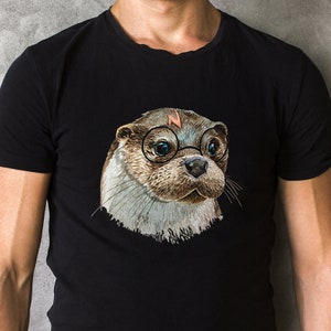 Koszulowa koszulka z czarnym motywem Harry Otter prezent dla brata lub taty, 100% bawełna hs8
