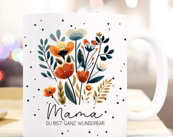 Tasse à café tasse à café cadeau fête des mères maman fleurs joyeuse fête des mères rétro coeur maman je t'aime ts2144 ts2145