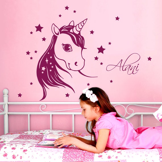 Buy Wall Tattoo Unicorn Stars With Desired Name M2090 Online in India 