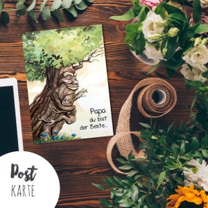 Postkarte postcard Print Vatertag Karte Papa pk182
