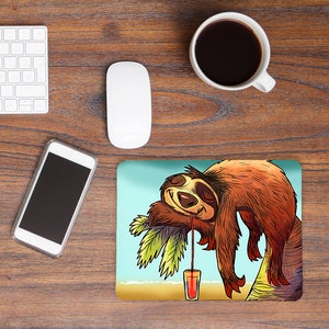 Mousepad mouse pad Faultier sloth chillen m26