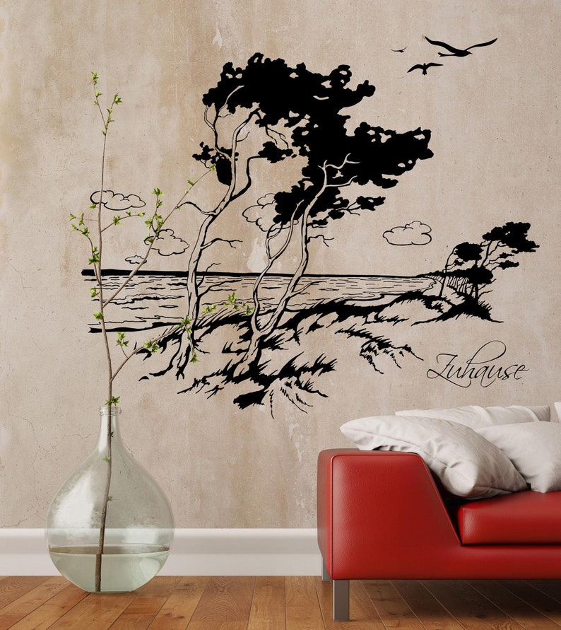 Wall sticker coastal landscape wind escaper M1483 image 2