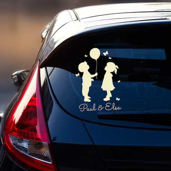 Car Sticker Rear Window Name Kids Kids M2196 Etsy India