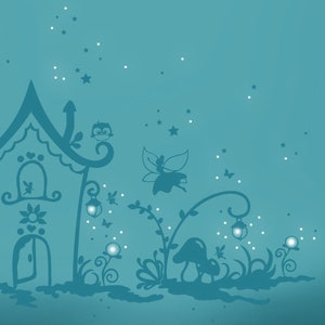 Wall sticker Elfenland fairies elves glowing stars M1239 image 1