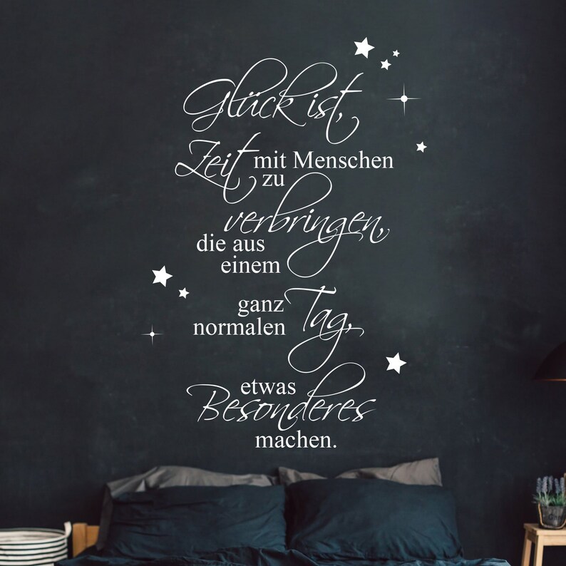 Wandtattoo Familie Aufkleber Zitat Spruch Glück ist Zeit Etsy