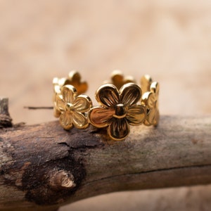 Daisy ring Miss Daisy daisy gold ring flowers fashion jewelry adjustable size r4