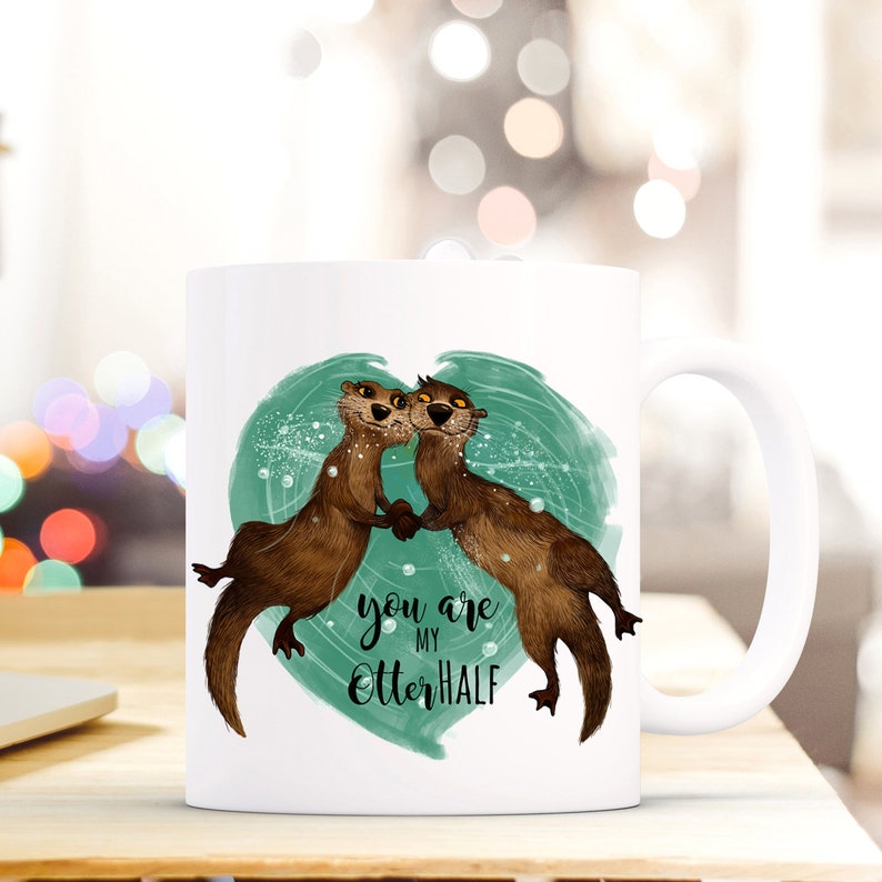 Kaffeebecher Tasse Otter Liebe Pärchen ts577 Bild 1