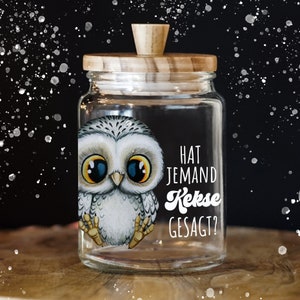 Cookie jar cookie jar storage jar owl Did someone say cookies here and wooden lid gift ksglb22