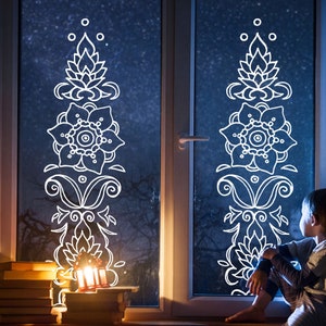 Template Window Picture Chalk Window Picture Chalky Markers Christmas Decoration Christmas Mandala Oriental Window Decoration Window Pictures ch28
