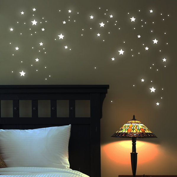 Stelle Fosforescenti Adesive Per Soffitto – Set 134 Pezzi Con Astronavi E Luna, Per Cameretta Dei Bambini, Effetto Notte Stellata