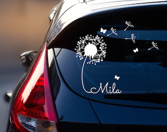 Dandelion Wishes Car Decal – Colorful Window Sticker For Car, Truck, Or Laptop