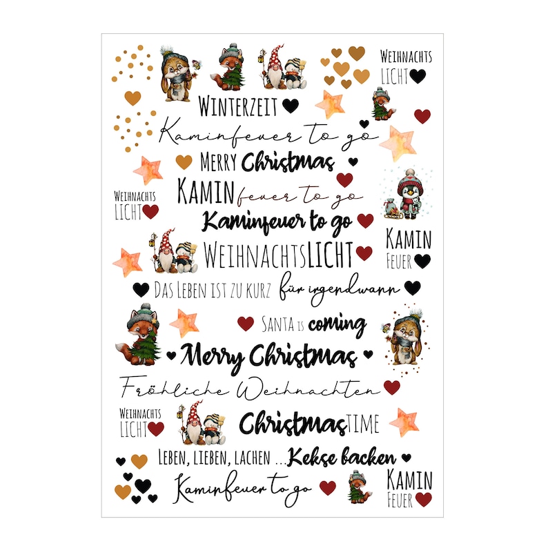 Scrapbooking-Aufkleber „Gemütliche Weihnachten“ – Säurefrei, Archivfest, Von Karen Foster