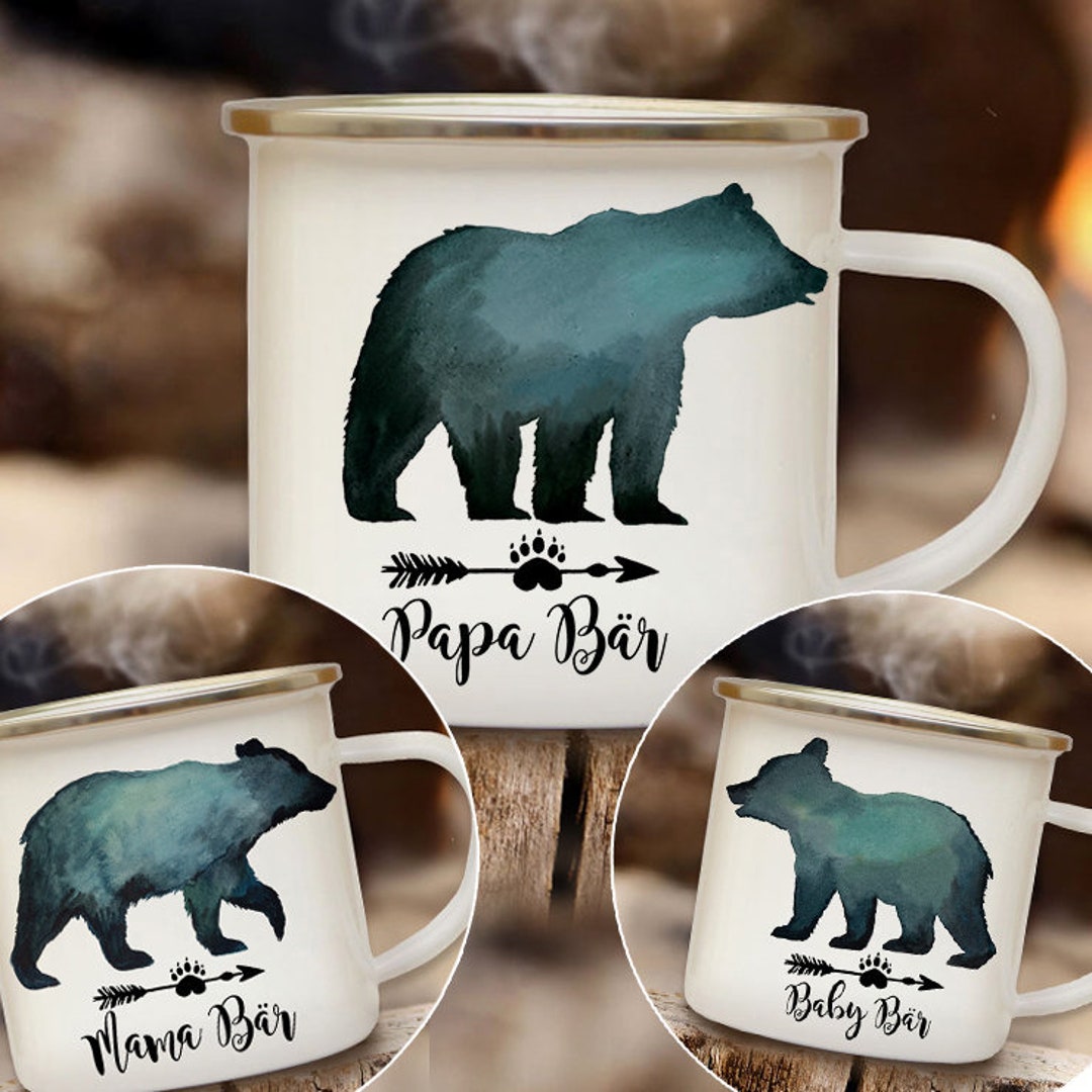 Papa Bear Logo - Enamel Mug – Papa Bear Premium Coffee Company