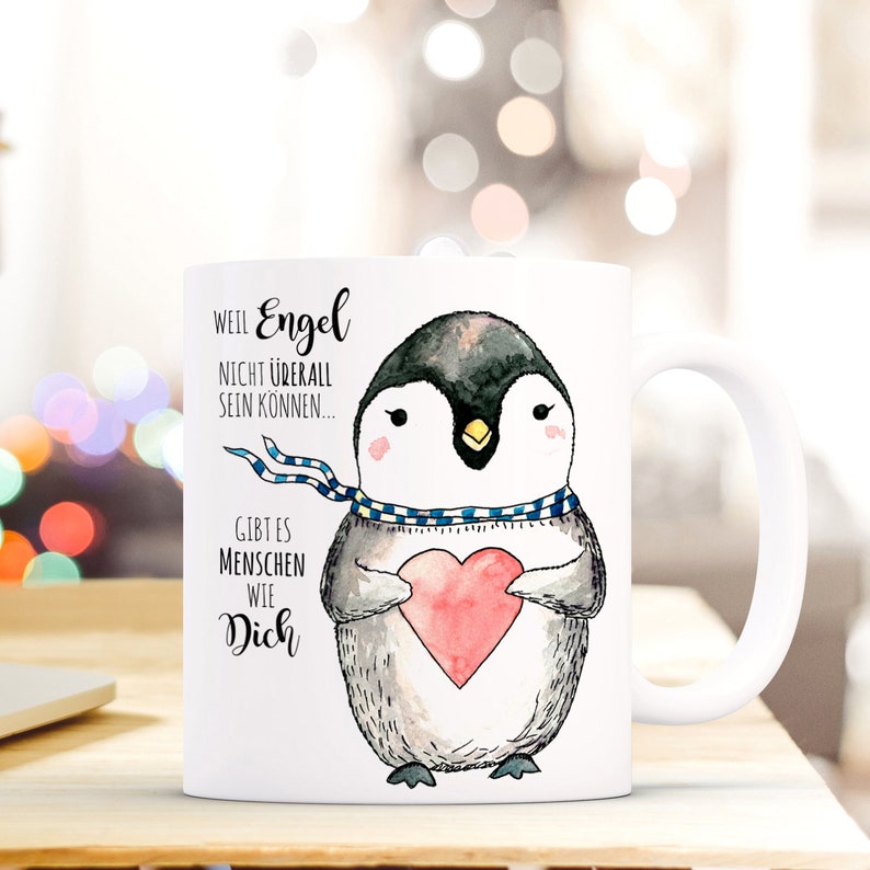 Gift coffee cup penguin people love ts368 image 1