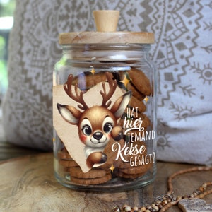 Cookie jar cookie jar storage jar moose baby moose did someone say cookies and wooden lid gift ksglb25