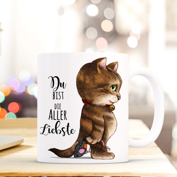 Geschenk Kaffee Tasse Katze Allerliebste ts582