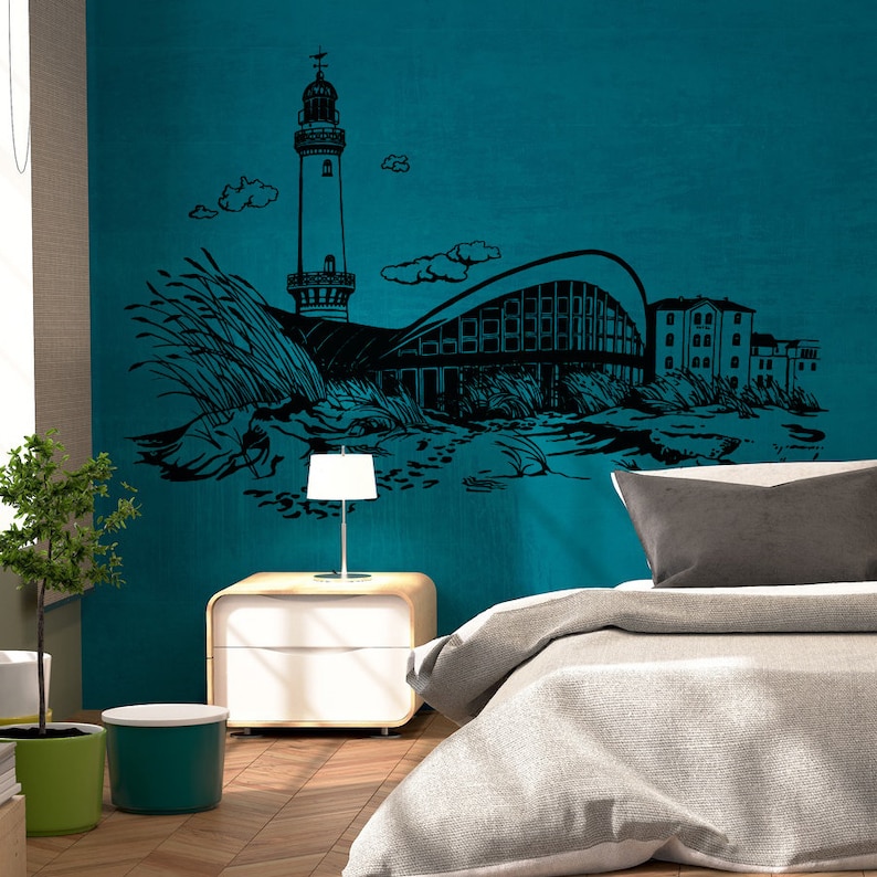 Wall sticker Baltic Sea coast Warnemünde lighthouse 1899 image 2