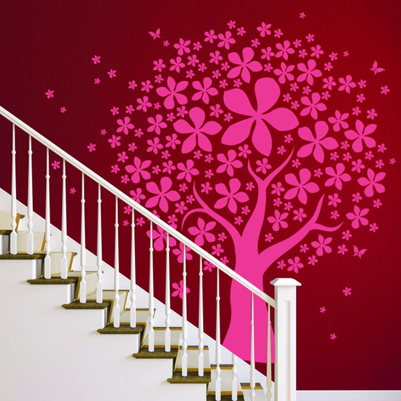 Tree wall sticker dream tree Lilli with flowers M912 image 2