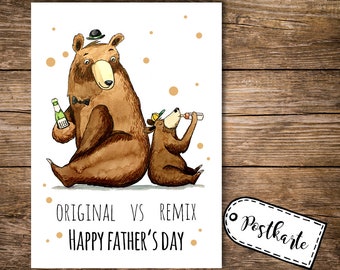 Postcard Father's Day Father's Day card original vs pk108