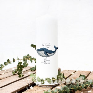 Baptism candle candle for baptism whale blue wk7 image 1