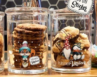 Rub ons RubOn Rubons Stickers Christmas Christmas Stickers Eggnog Cookie Jars Cookie Tins Label Christmas Motifs A4 rb02