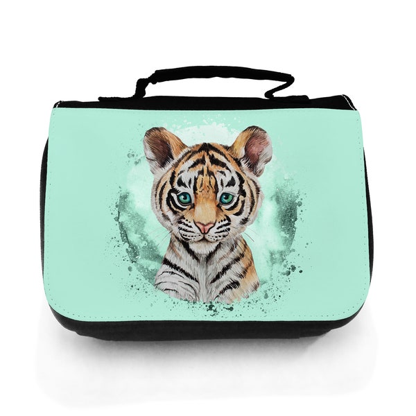 Wash bag wash bag with tiger toiletry bag cosmetic bag travel wash bag individual motif animal wt212