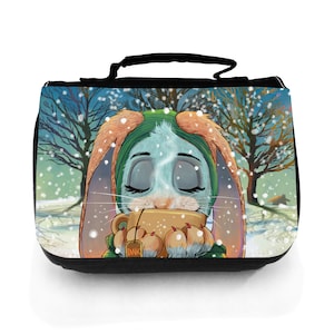 wash bag toiletry bag bunny rabbit winter wt165