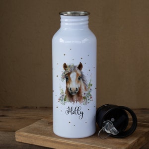 Drinking bottle, insulated bottle, drinking cup, children's horse, horse, wildflower horse horses, girl's name, personalized trk41 image 4