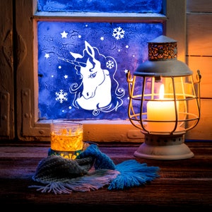 Window picture unicorn self-adhesive for children M2250
