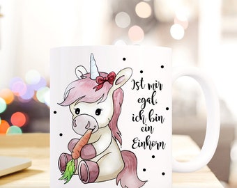 Gift coffee cup unicorn I don't care ts507