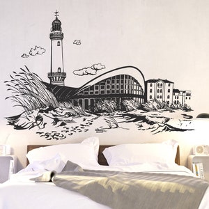 Wall sticker Baltic Sea coast Warnemünde lighthouse 1899 image 1