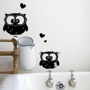 Wall Decal Owl Emil and Emilia M650 image 1