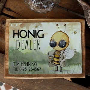 Honey dealer door sign sign signs beekeeper bee bees swarm beekeeping honey from the beekeeper sign personalized sa01 sa02 sa03 image 6
