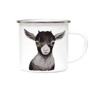 Tasse en émail tasse de camping bébé chèvre enfant eb228 image 2