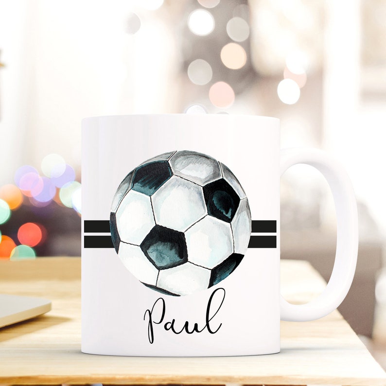 Cup coffee mug football with name ts709 image 1