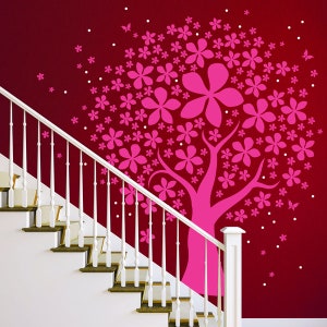 Tree wall sticker dream tree Lilli with flowers M912 image 1