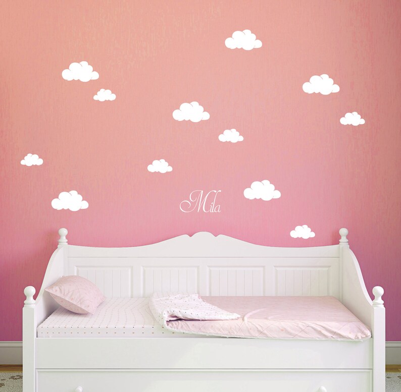 Wall sticker clouds clouds with names M1682 image 2