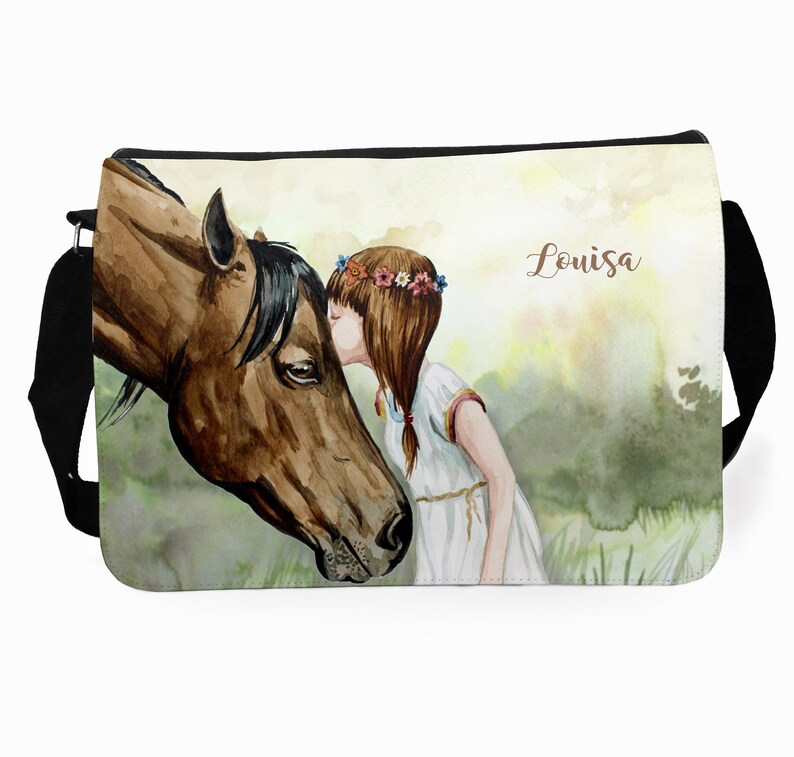 Schultertasche Schultasche Tasche mit Pferd tsu20 Bild 2