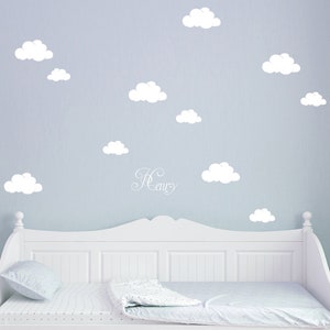 Wall sticker clouds clouds with names M1682 image 1