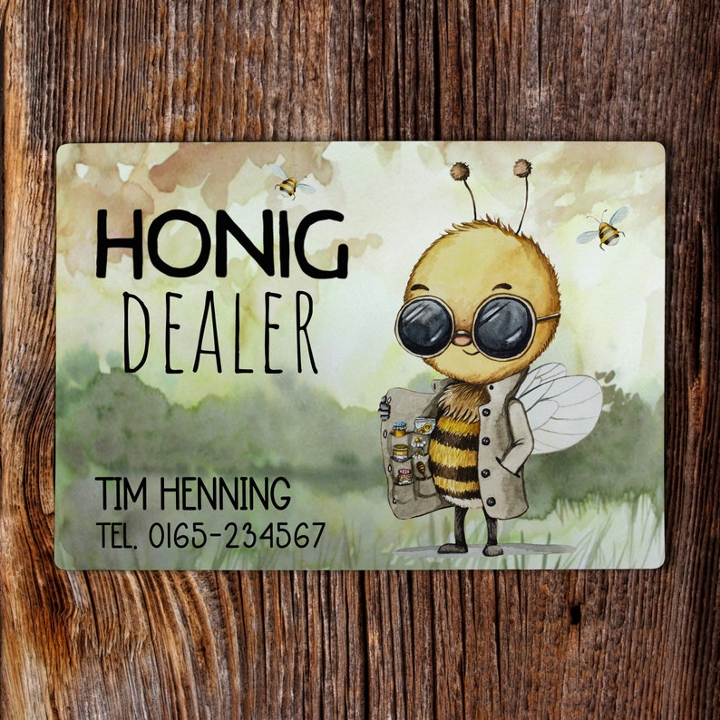 Honey dealer door sign sign signs beekeeper bee bees swarm beekeeping honey from the beekeeper sign personalized sa01 sa02 sa03 image 7