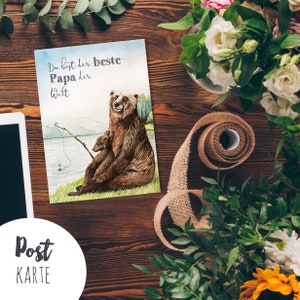 Postkarte postcard Print Vatertag beste Papa pk181