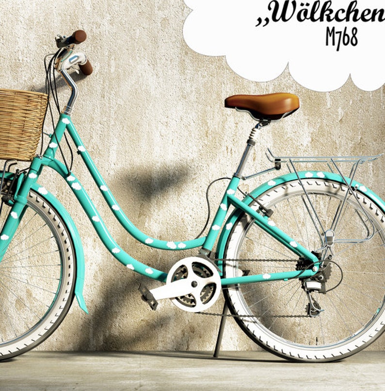 Fahrrad Aufkleber Set Wölkchen Wolken M768 Bild 1