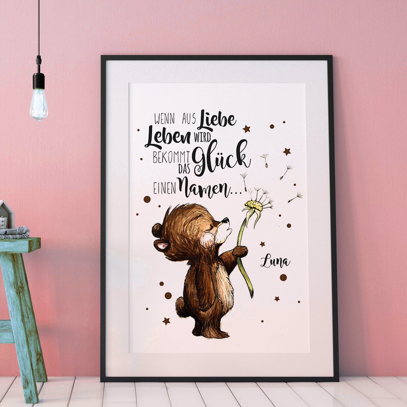 A3 Print Poster wenn aus Liebe Leben wird p100 Etsy